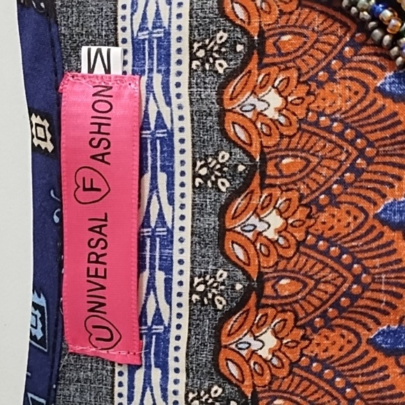 Bohemian Maxi Dress with Beaded V-Neckline Elastic Blouson Shirt Waist NWT - Picture 7 of 16